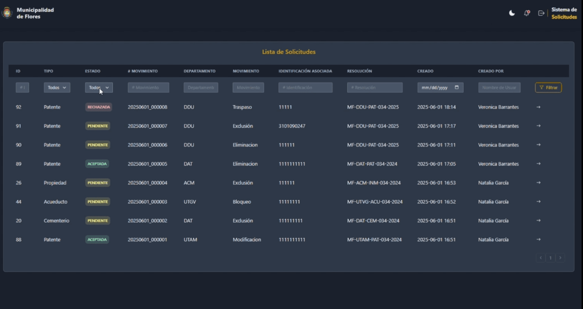 Sistema Integrador screenshot